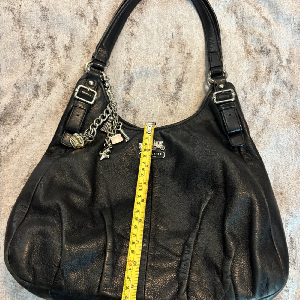 Coach Black Shoulder Bag with Silver Hardware - Picture 7 of 9